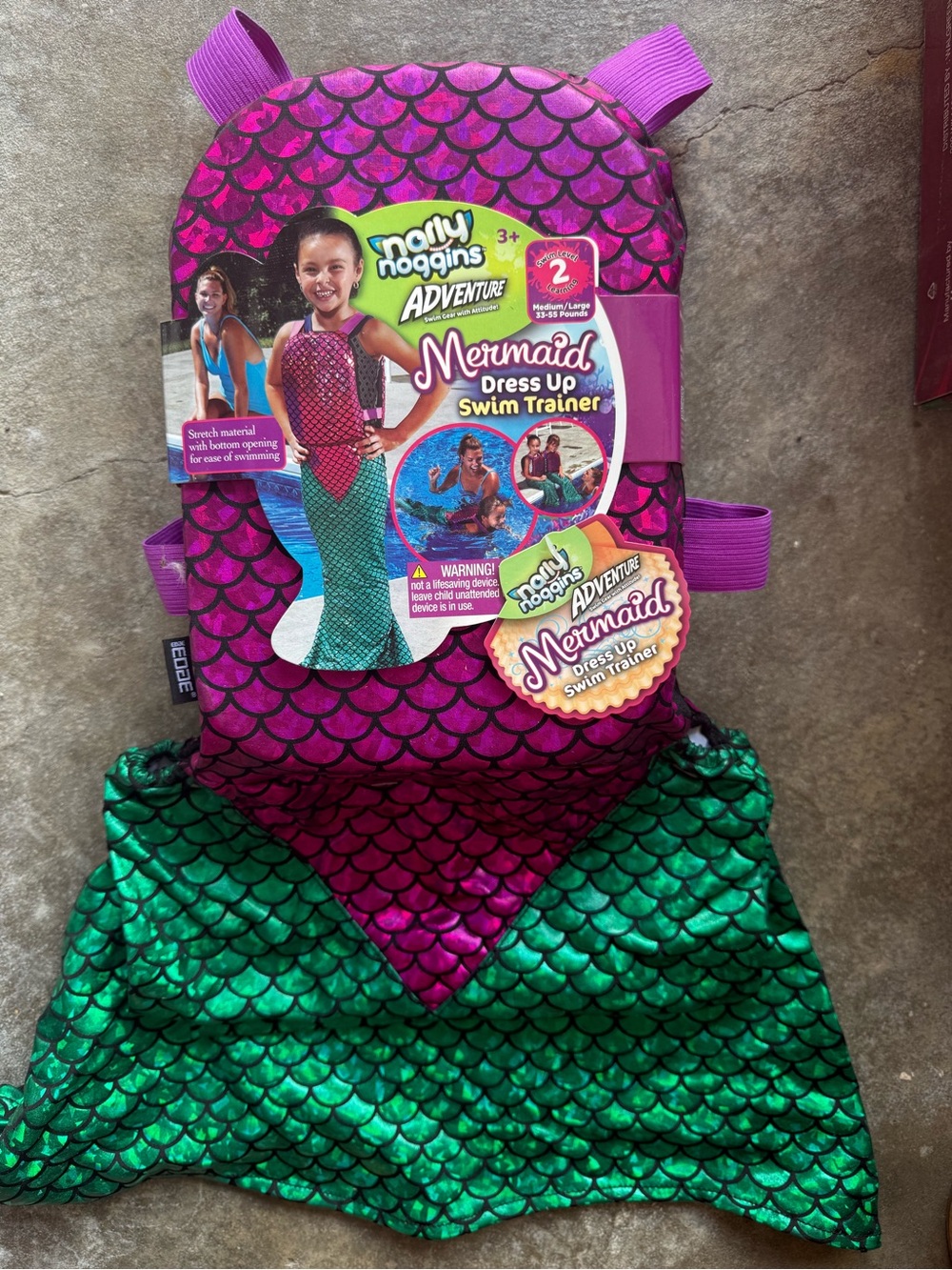 Nolly noggins Adventure Mermaid Dress Up Swim Trainer - Pink & Green